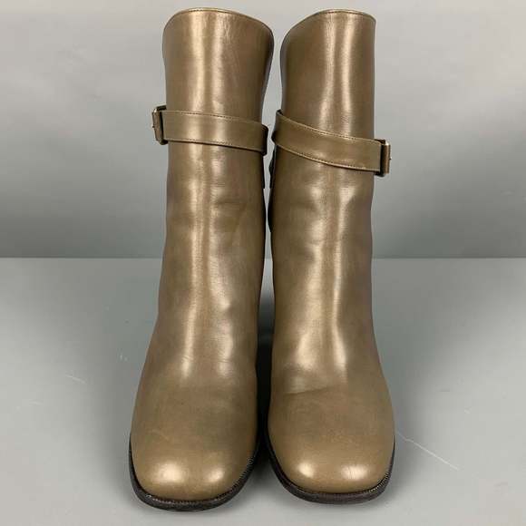 CELINE Grey Ankle Strap Boots - Picture 4 of 8